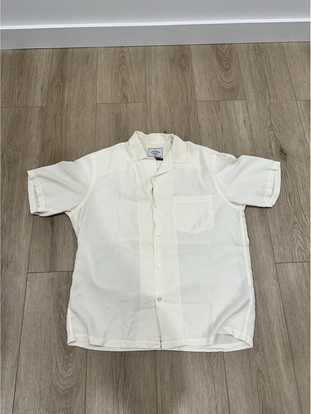 Portuguese Flannel Old Style Wisdom Ivory Camp Shirt Men’s Medium Tencell